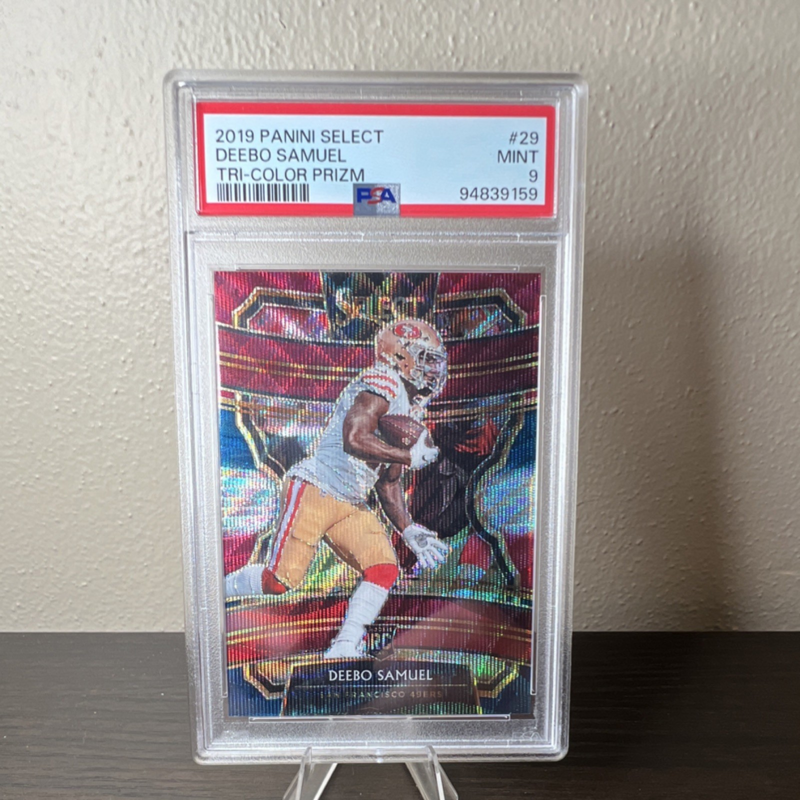 2019 Panini Select Concourse Deebo Samuel #29 Tri-Color Prizm Rookie /199 PSA 9