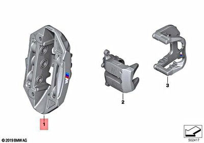 Genuine BMW M3 M5 F90 F91 BRAKE CALIPER HOUSING BLACK LEFT - M 