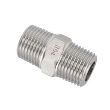 M14 M20 1/4" 3/8" 1/2" 3/4" BSP NPT Male 304 Stianless Hex Nipple Pipe Fitting
