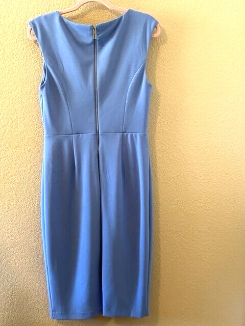 UNDERCOVER Abito tubino Ivanka Trump Secret Weapon in maglia a compressione ~ taglia 8 ~ blu ~ NUOVO