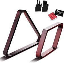 Solid Wood Billiard 8-Ball Triangle / 9-Ball Diamond Pool Ball Racks for 2-1/4"