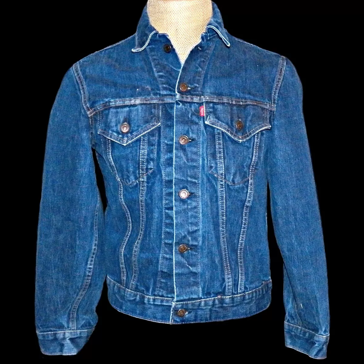 Genuine 70s Levis Denim Big E Type III 70505 0217 Trucker Jacket 38 526  Buttons