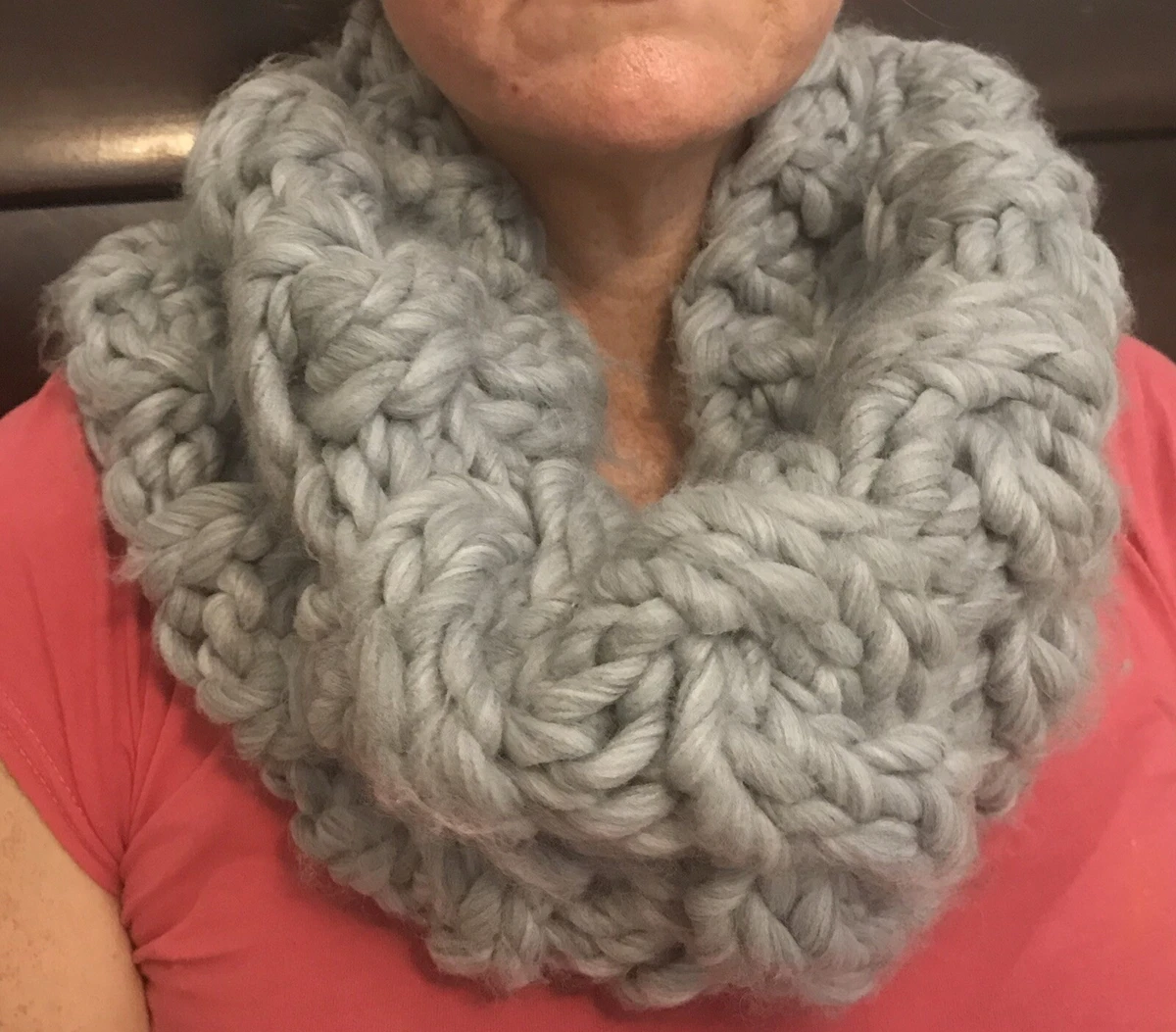 World Market Infinity Scarf Cowl Yarn Grey | eBay
