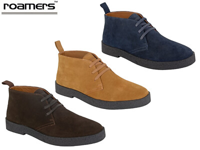 Herren Roamers Echt Wildleder Wüste Stiefel Lederfutter Smart Freizeit Stiefel Kreppsohle