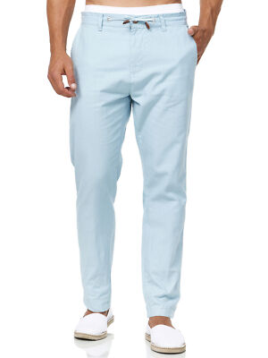 Indicode Herren Leinenhose Veneto-Stoffhose Chino Hose Pants Leichte Sommerhose