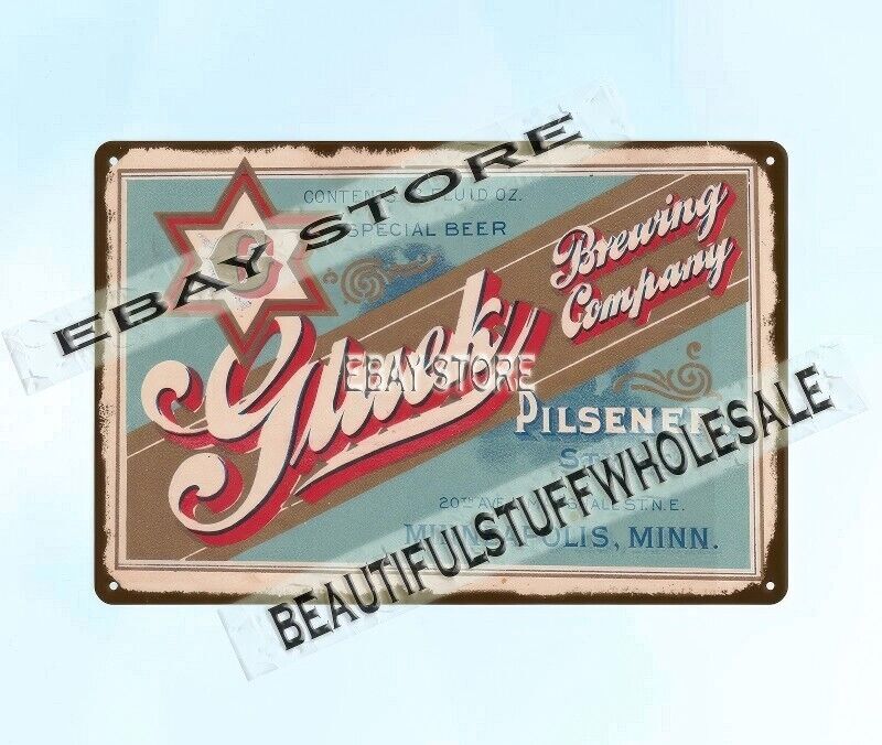 Pre Pro Pilsner Beer rustic bar classic alcohol metal tin sign rusticdecors