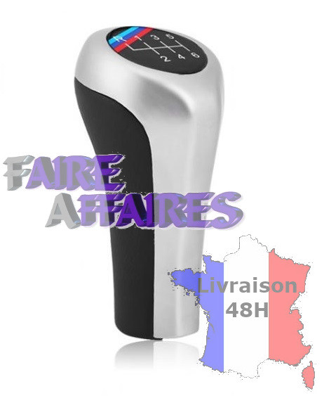 Pommeau De Levier De Vitesse BMW Alu Mat 6 Vitesses - Compatible 328i, 330i, 520i, Etc., Neuf