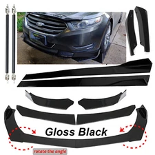 Front Bumper Lip Spoiler Splitter Side Skirt For Ford Taurus SHO Glossy Black