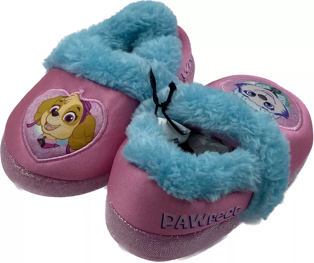 Paw Patrol Toddler Girls Slippers Blue Pink Dual Size 5 6 eBay