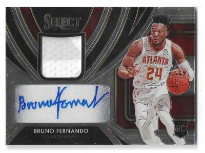 2019-20 SELECT BRUNO FERNANDO PLAYER WORN MATERIALS AUTO RC #RJA-BRN HAWKS /199