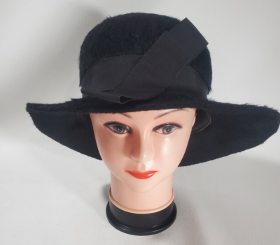 1960s Faux Fur Black Floppy Hat Vintage Mid Mod Retro EUC 1960s Faux Fur Black Floppy Hat Vintage Mid Mod Retro EUC | eBay main image 3