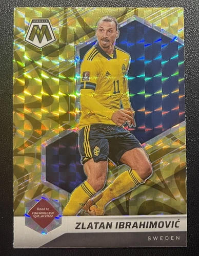 Zlatan Ibrahimovic 2022 Panini Mosaic Road To World Cup Reactive Gold #90 Sweden