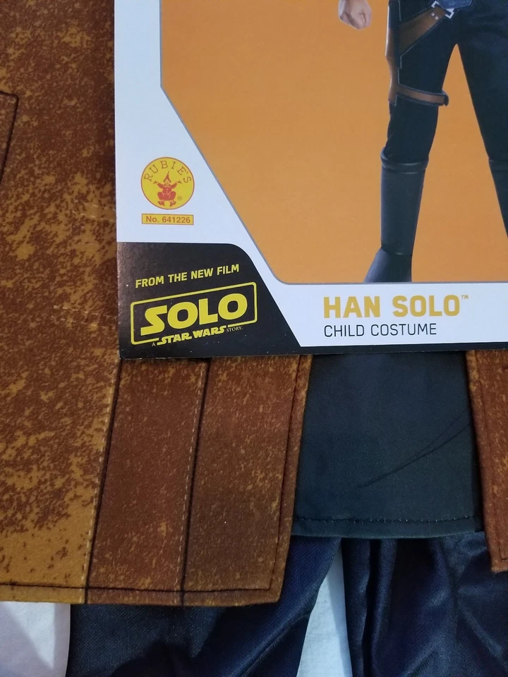 儿童 Han Solo 装扮服装 Solo A 星球大战故事 M 8-10 码 — 第 4/4 张图片