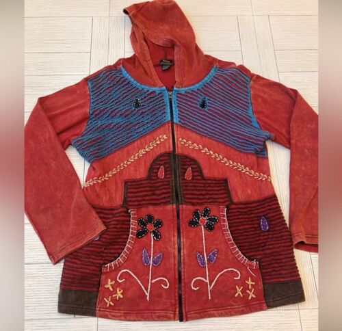 Rising International brand full zip hooded jacket… - image 1
