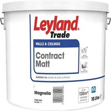 Leyland Trade Contract Matt Paint Magnolia 10 L Walls & Ceilings