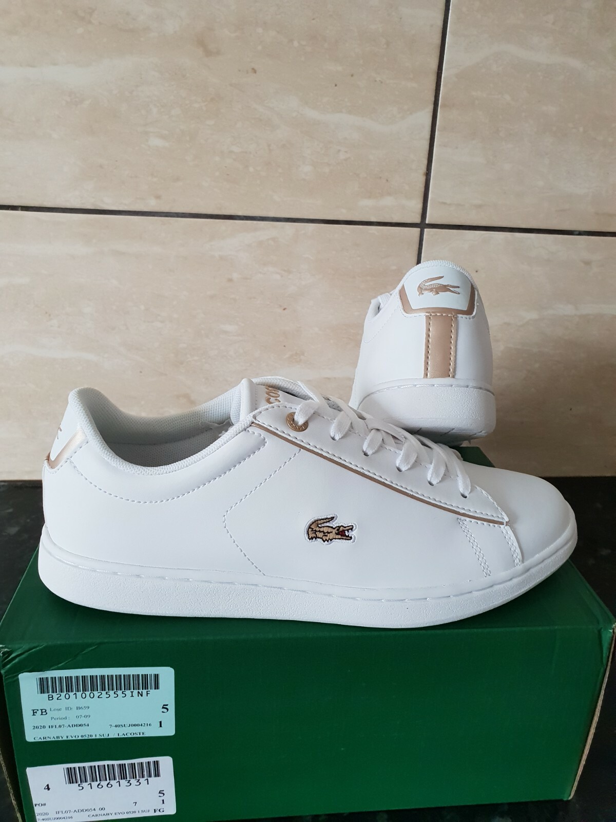 Lacoste Women's Carnaby Evo Girls Ladies Junior Trainers | eBay