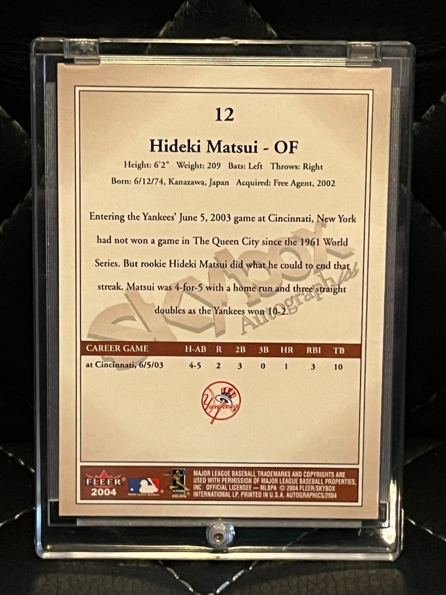2004 Skybox Autographics New York Yankees #12 Hideki Matsui