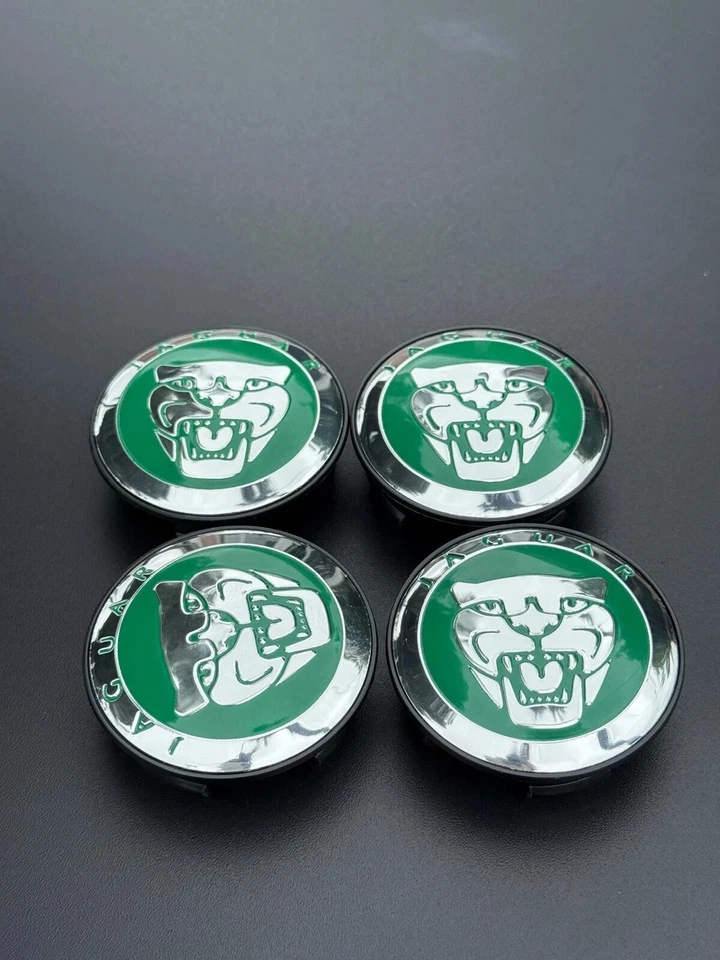 For Jaguar Wheel Center Caps Green Caps 59mm S-Type X-type XF XJ8 XEL XJ XK Foto 3 de 4