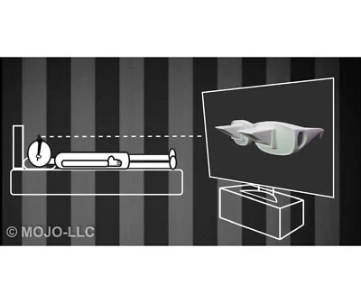 MOJOTECHINC.COM White Lazy Glasses 90 degree Periscope Horizontal Readers Watch TV in Bed / Sofa
