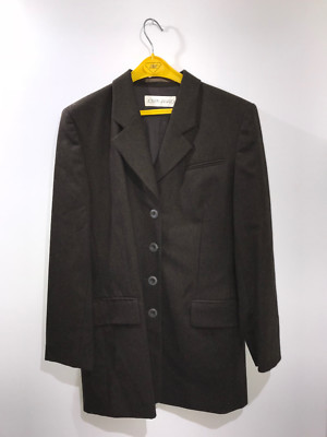 Joseph Janard Single Breasted Blazer Size 36/38 Brown Pure New Wool 