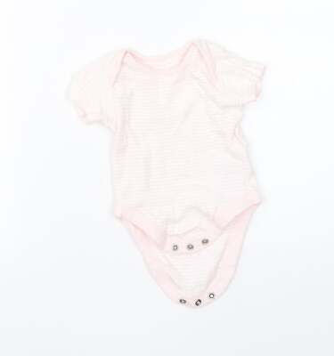 Mothercare Mädchen rosa gestreift Baumwollmischung Strampler Größe 0-3 Monate