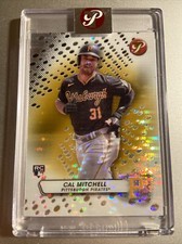 2023 Topps Pristine #75 Cal Mitchell Rookie RC Gold Refractor #d /50 Encased