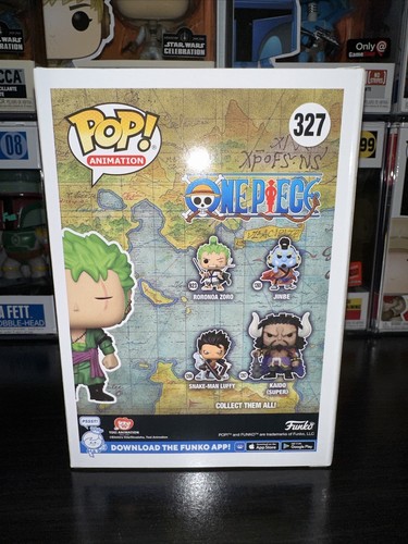 Funko Pop One Piece Roronoa Zoro 327 Glow in the Dark Kody Exclusive w Protector - Picture 4 of 7