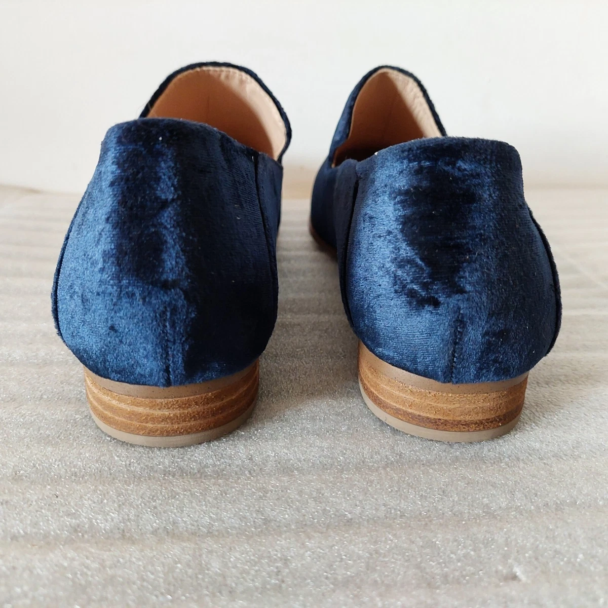 NEW CLARKS PURE VIOLA NAVY SUEDE FLAT CUSHIONED LOAFERS WOMENS SHOES UK SIZE 5