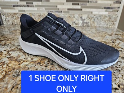AMPUTEE RIGHT ONLY Nike Air Zoom Pegasus 38 Black Running Shoe SALES SAMPLE  A