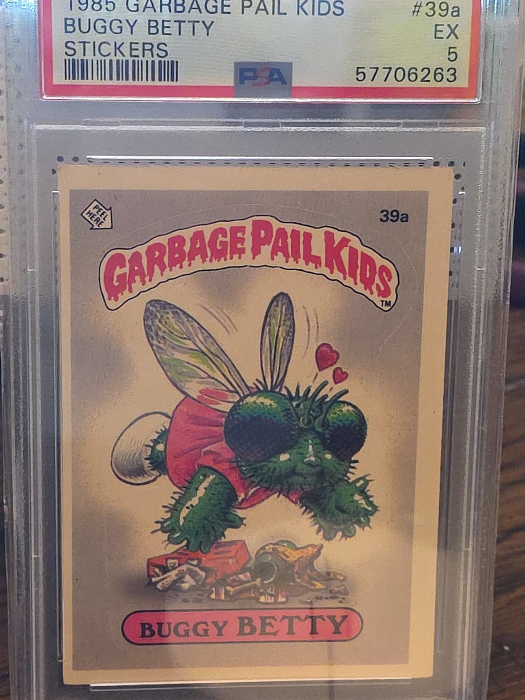 1985 Topps GARBAGE PAIL KIDS STICKERS #39A Buggy Betty front