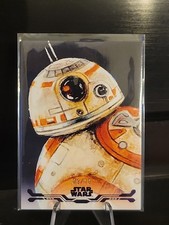 2025 Topps Star Wars Smugglers Outpost BB-8 Stellar Art Card Purple 9/10