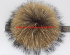 Neu Echt Ussuri Waschbärfell Bommel DIY Handarbeit echt Pelz Fell Pompon 8-19cm