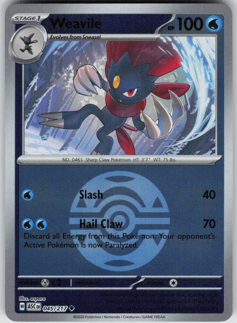 Sneasel (Dusk Ball) Common ME: Ascended Heroes 044/217 NM