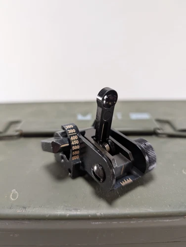 Genuine US Army NOS MATECH OGU83 REAR BACK UP IRON SIGHT FLIP-UP PEEP BUIS