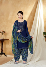 Bollywood Indian Patiala Suit  Embroidered Party Wear Kurta with Patiala