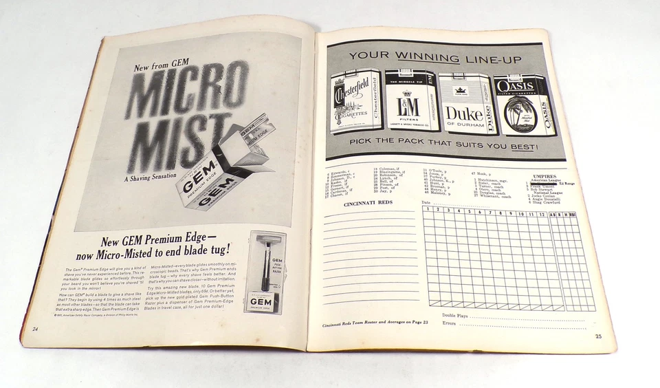 1961 New York Yankees vs Cincinnati Reds World Series MLB Baseball Program - Image 2 of 2