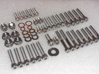 KTM 65SX 2004-08 Motorabdeckungen Zylinder Edelstahl Innensechskant Schrauben Muttern Satz 51x