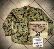 VTG Everywear West Shirt 2XL TX Camo Camouflage Real Tree Long Sleeve Made USA