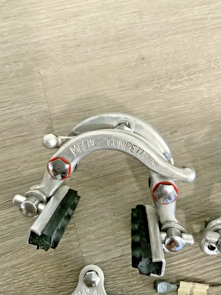 MAFAC COMPETITON BRAKE CALIPERS CENTER PULL 60-70 MM REACH STRADDLES CABLE GUIDE - Image 2 of 4