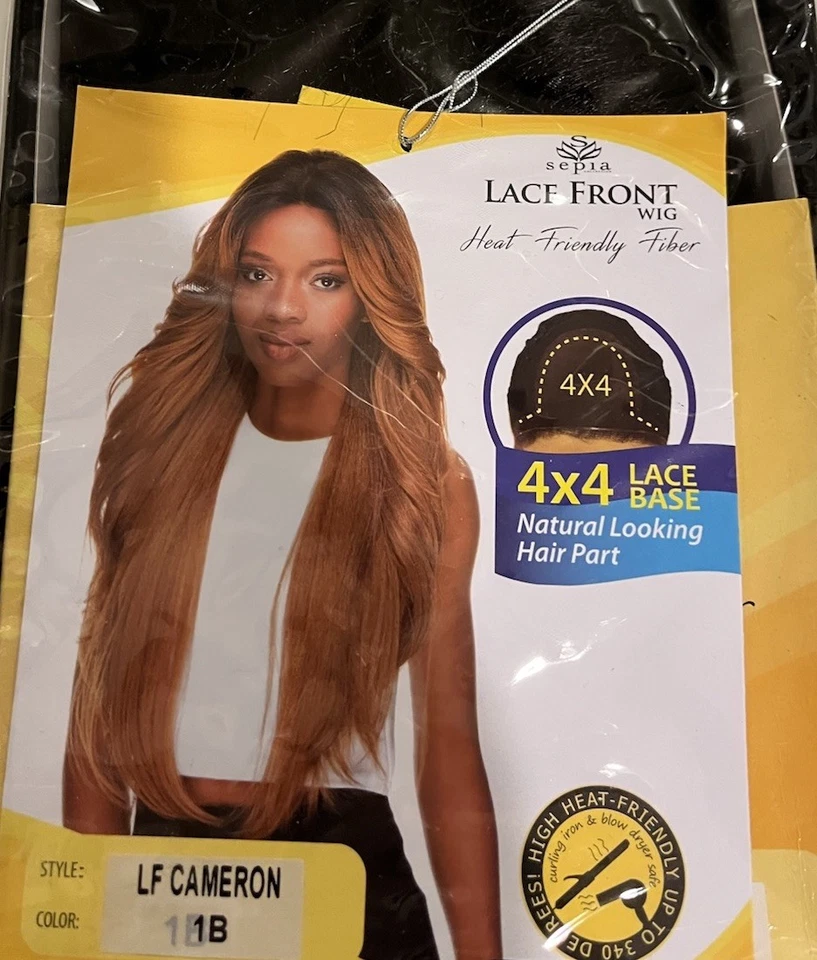 Extra Long 4X4 Lace Frontal Wig -Hand Tied Lace- Heat Friendly Fiber-New In Pack - Image 2 of 4