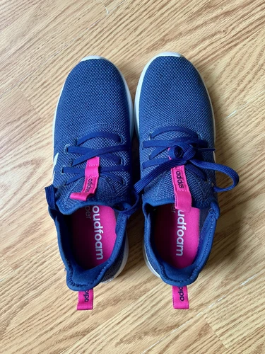 Adidas Casual Low Cloudfoam Super Athletic Sneakers Blu Rosa Taglia US 7 Ragazzo