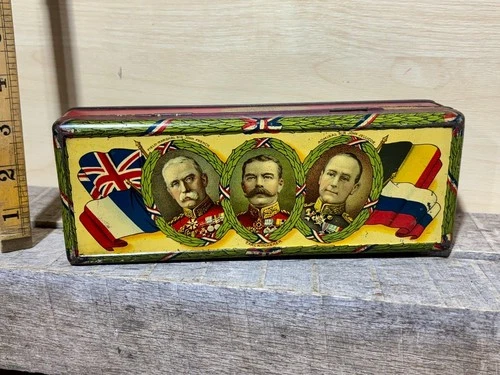 Needler's World War 1 WW1 Allies Kitchener Soldiers Toffee Tin c1915