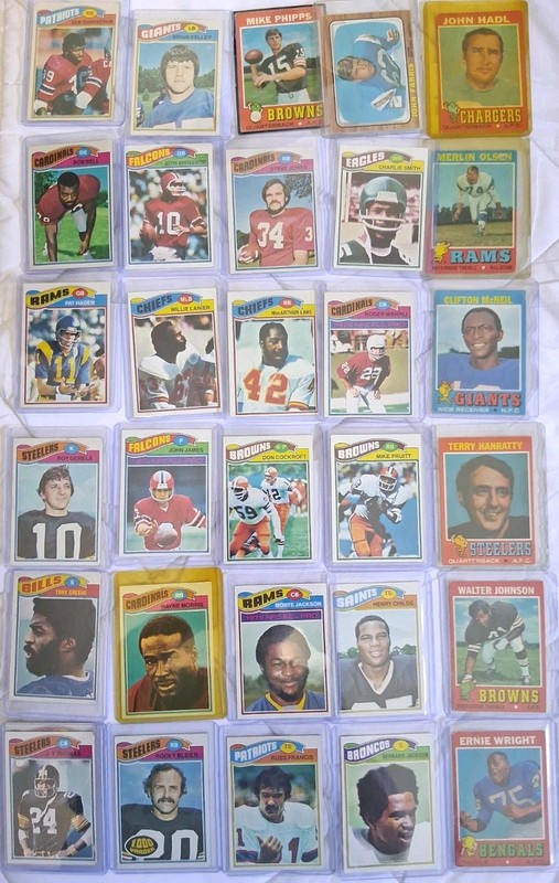 1971 - 77 Topps Football Lot Of 30 Cards HOF 