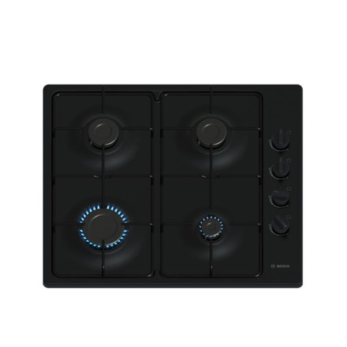PBP6B6K80-BOSCH Série 2, Table Gaz, 60 Cm, Email, Noir