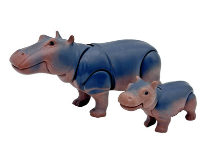 Playmobil Nilpferd mit Baby 6945 Wild Life zu Zoo Tierpark Safari Afrika Tier