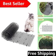 Elegant Black Scat Mat for Cats - Protects Gardens and Furniture - 13ft x 11