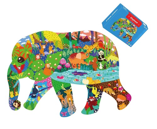 Jigsaw Puzzles for Ages 3-5, 6-8, 8-10, Children Colorful Fun Animal Shaped P...