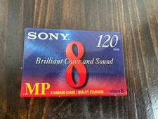 SONY Video 8 120 Min Minutes MP Video Cassette Tape Standard Grade New Unopened