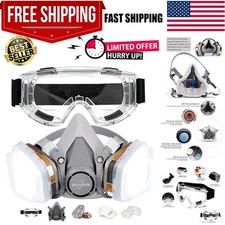 Unisex Half Face Respirator with Organic Filter System - Lightweight  Reusable