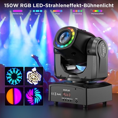 150W Moving Head Bühnenlicht RGBW DMX LED Gobo Spotlicht Beam DJ Party Disco Bar